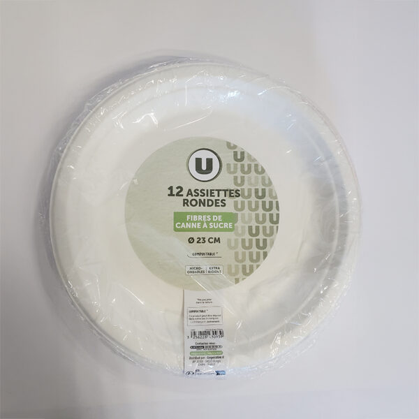 Assiette ronde pulpe U 23cm x12
