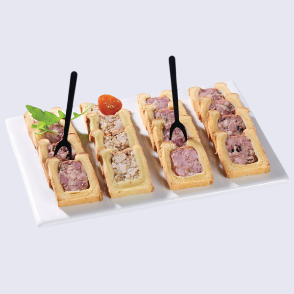 Plateau petit pâté croûte cocktail 4 saveurs - 16 pièces