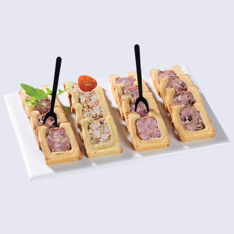 Plateau petit pâté croûte cocktail 4 saveurs - 16 pièces